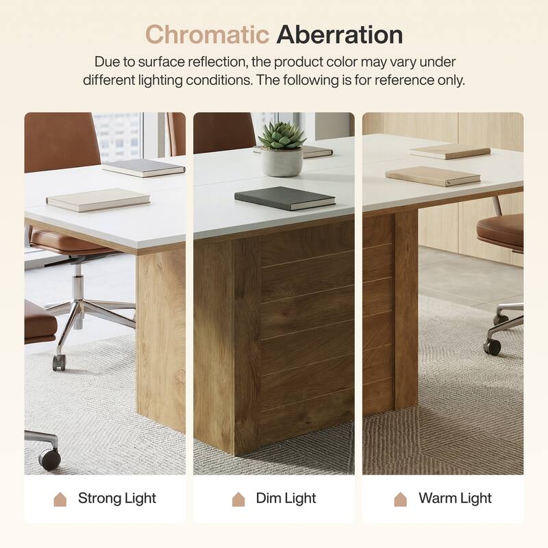 Conference Table for 6-8 People, 4.59 ft Meeting Table, Seminar Table for Office Conference Room, Training, Seminar