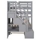 preview thumbnail 27 of 38, Twin/Full Bunk Bed with Trundle, Drawers & Safe Staircase - Space-Saving Design