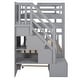 preview thumbnail 7 of 18, Twin/Full Bunk Bed with Trundle & Stairs - Practical for Kids' Rooms