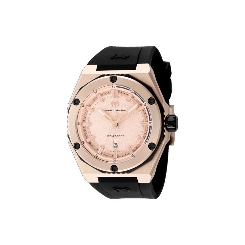 Technomarine Men's TM-416065 CORAL Quartz 3 Hand Rose Gold Dial Watch - Rose Gold