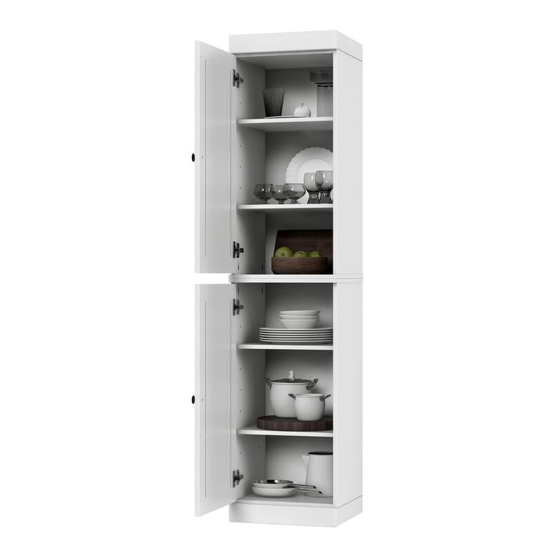 Palace Imports 100% Solid Wood Pantry Cabinet, Adjustable Shelves, 16.5" Wide, 71.5" Tall