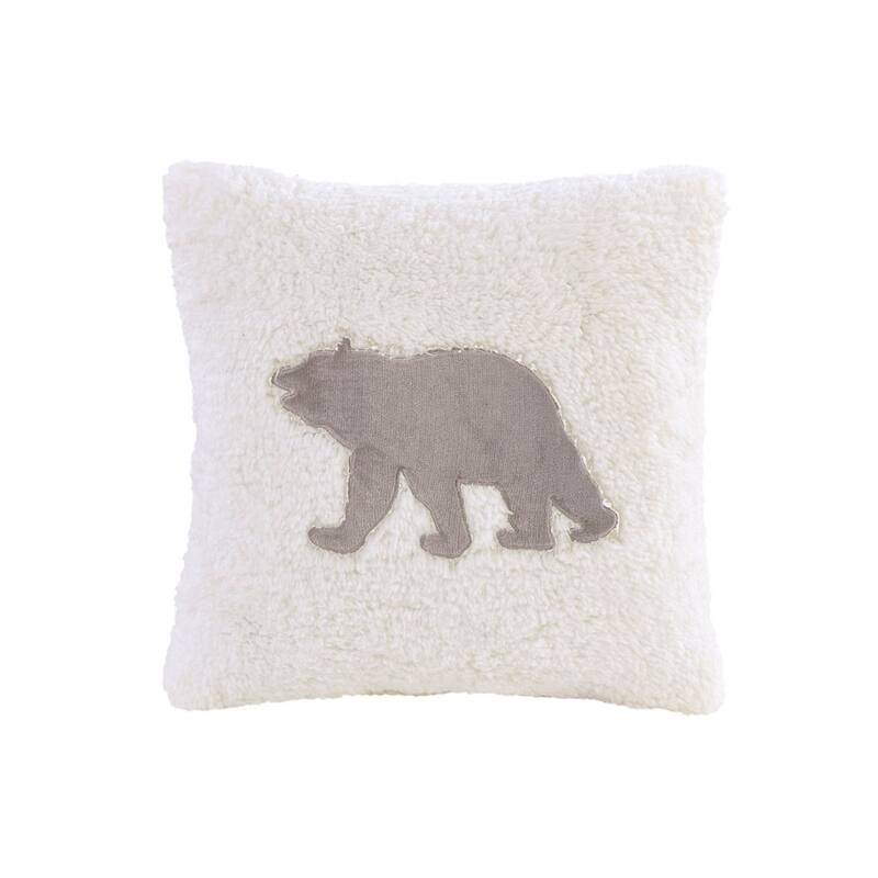 GDF Studio - Alton Plush to Sherpa Down Alternative Comforter Set - Grey & Ivory.