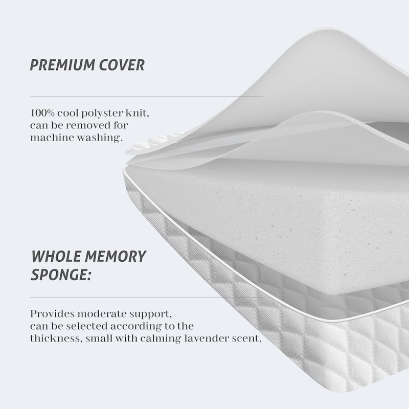 2-Pack Memory Foam Pillow, Cooling & Soft