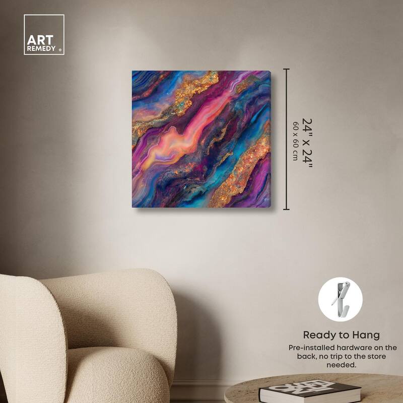 Glittering Spectrum III Canvas by Art Remedy, Gallery Wrapped
