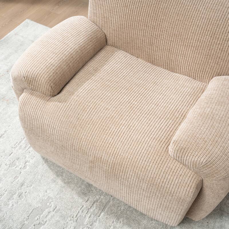 42''W Modern Chenille Upholstered Accent Chair with Deep Seats-No Assembly