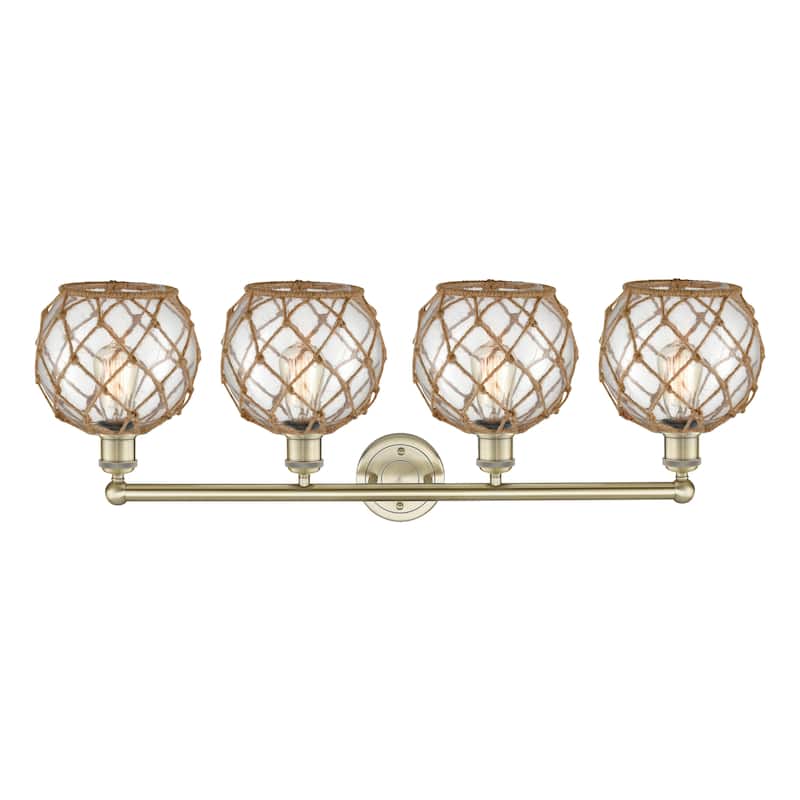 Innovations Lighting Endless Possibilities Edison - Farmhouse Rope - 4 Light 35" Bath Vanity Light