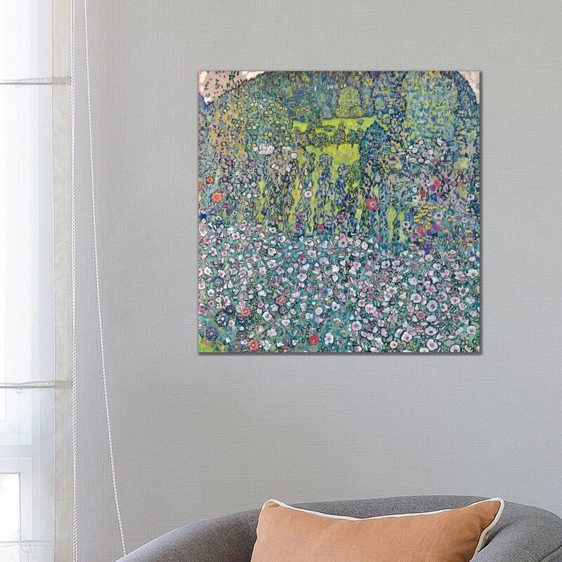 iCanvas "Gustav Klimt Garden Landscape on the Hill" by Gustav Klimt Canvas Print - 26x26x1.5