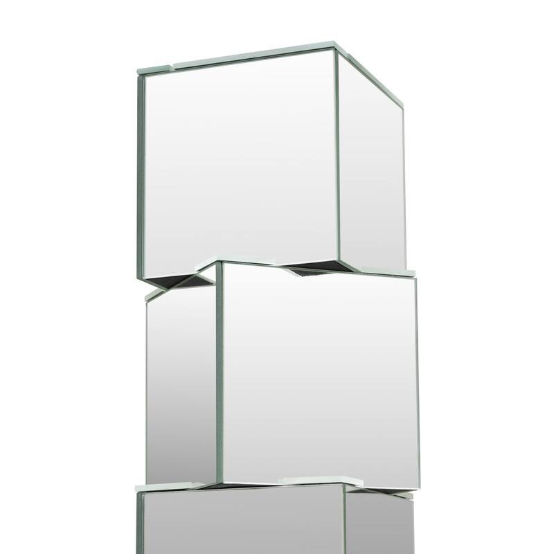 27.75" Square Glass Floor Vase