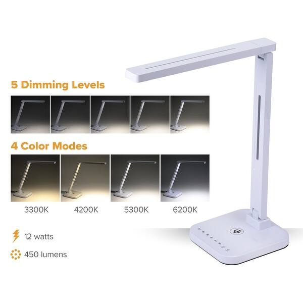 Shop Qi Wireless Charger Led Desk Lamp Adjustable Dimmable