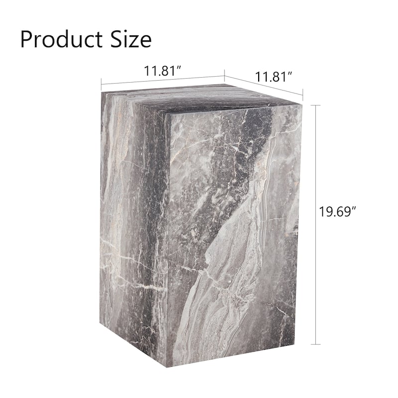 GDFStudio Alaric Wood Coffee Table with Natural Wood or Marble Texture