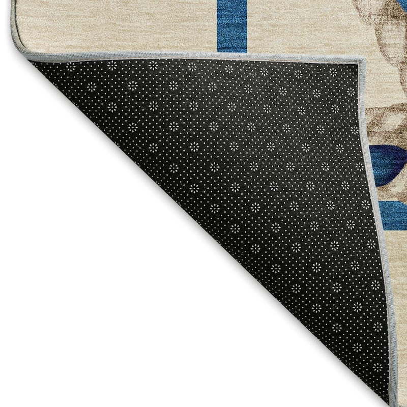 Premium Washable Super Soft Lighthouse Anchor Coastal Mayfield Rug