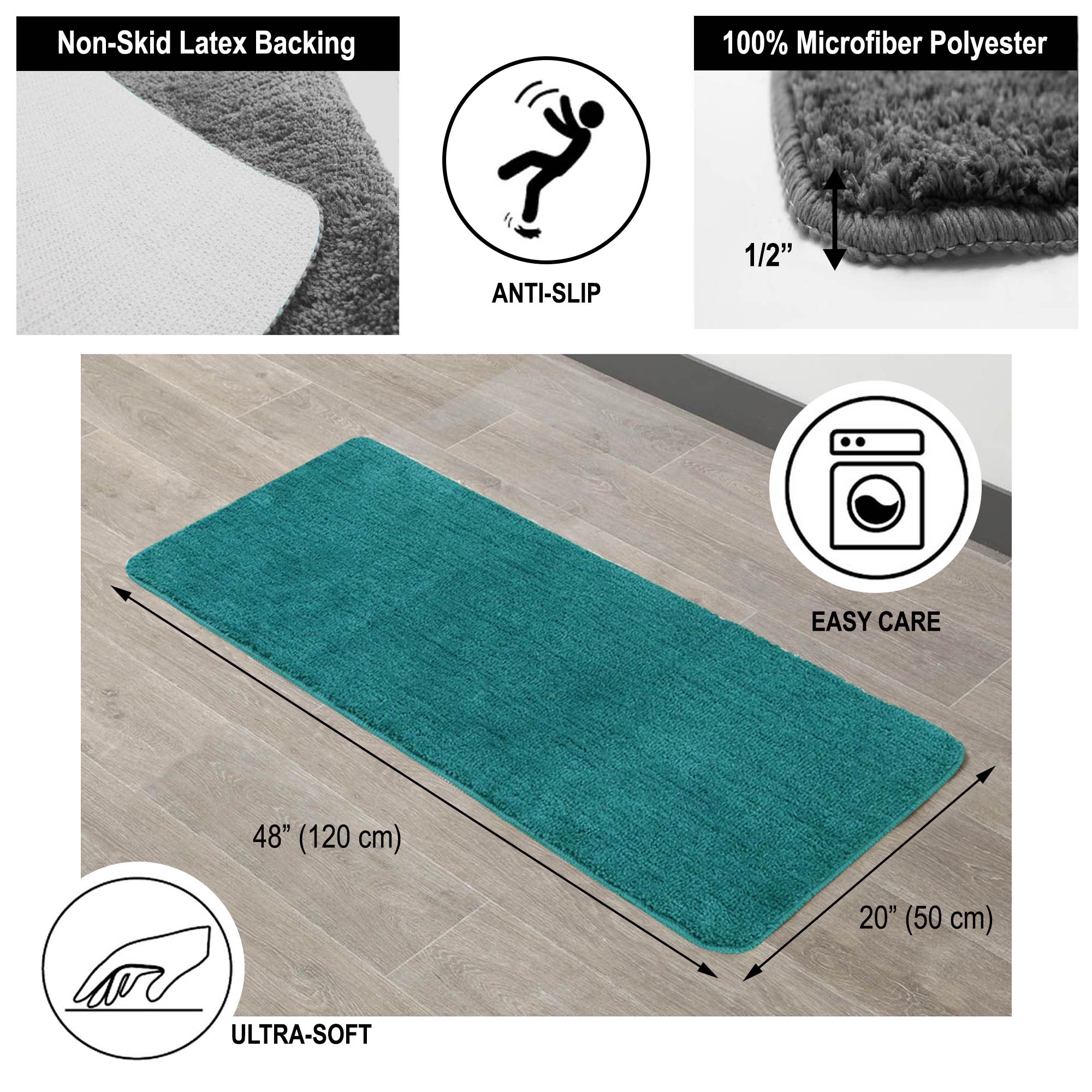 No skid shop bath mat
