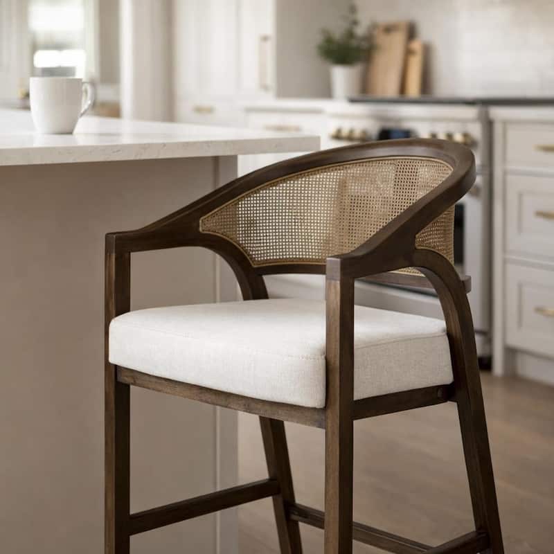 Maven Lane 27" Chloe Counter Height Kitchen Stool - Aged Brown