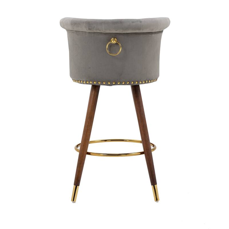 Swivel Bar Stools with Backrest Footrest - 21.85*20.08*36.02Inch