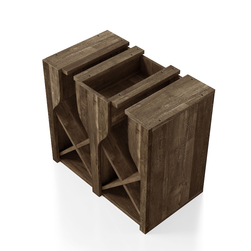 Aniya Rustic 8-bottle Wall-Mounted Wine Rack by Furniture of America