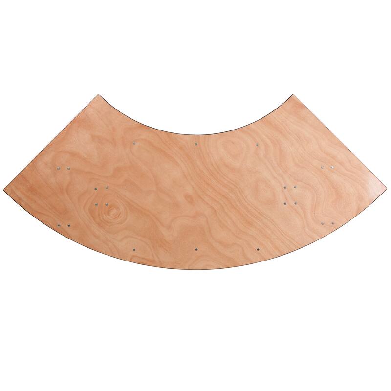 7.25 ft. x 2.5 ft. Serpentine Wood Folding Banquet & Hospitality Table - 30"W x 60"D x 30.25"H - 30"W x 60"D x 30.25"H - Natural