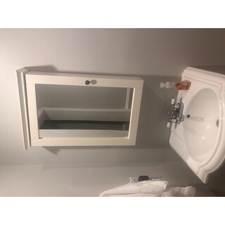 Lydia Mirrored Wall Cabinet in White