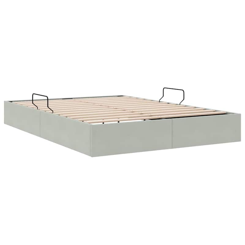 vidaXL Storage Bed with Mattress in Velvet