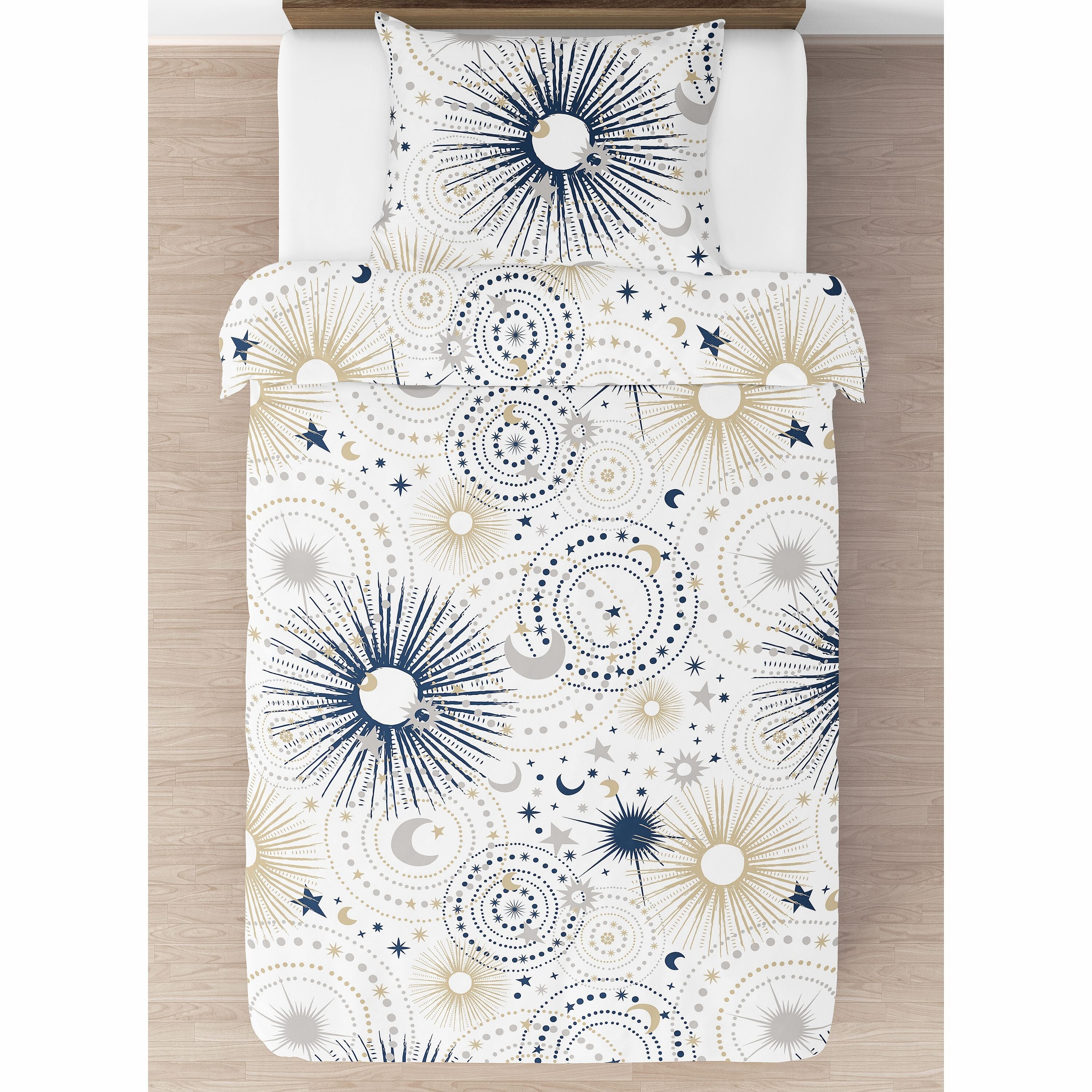 Sweet Jojo Designs Celestial 4 Piece Twin Comforter Set In Blue