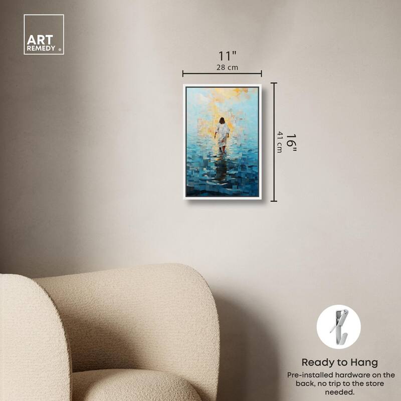 Water Walker Mosaic II Canvas by Art Remedy