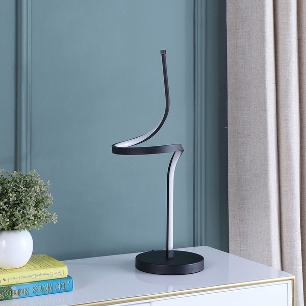 Ore International 22 in LED Apollo Spiral Curved Tube Modern Table Lamp