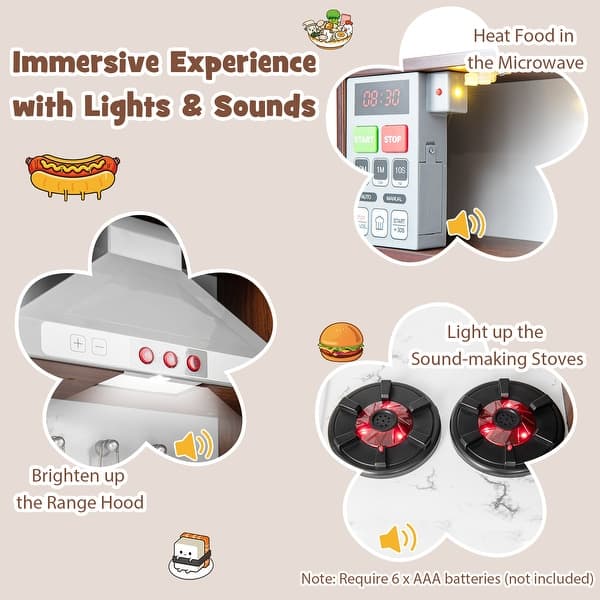 futuristic smart toy with glowing lights - Kids Modern Toy Kitchen Playset with Attractive Lights and Sounds ...
