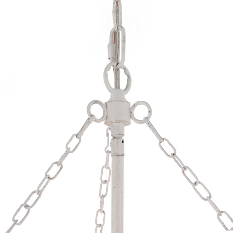Stella Modern Farmhouse 4-Light Chandelier Boho Coastal 3-Tier Lights for Dining Room Bedroom - D18.5" x H28"