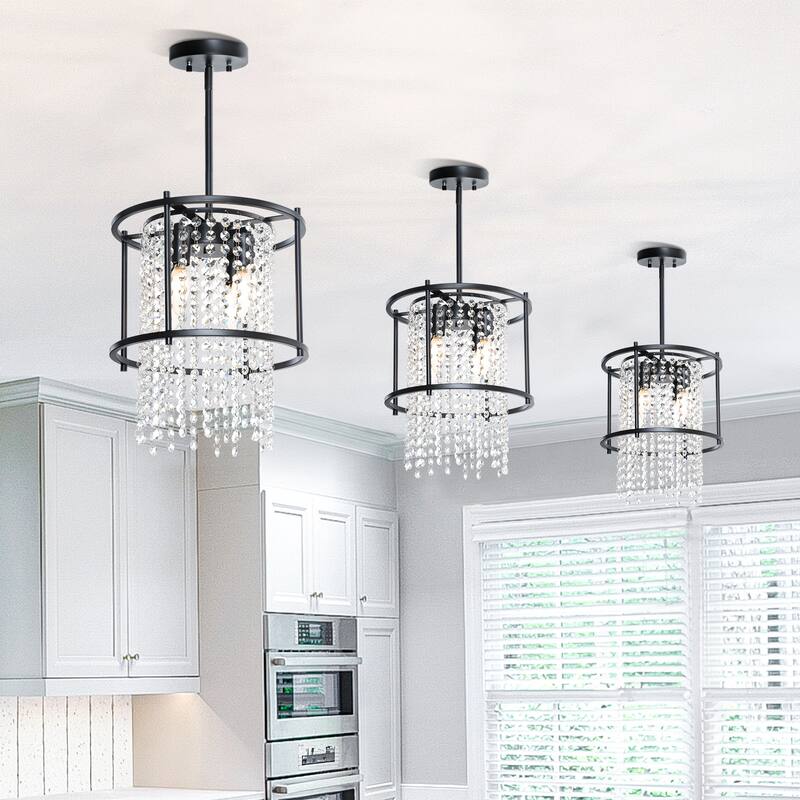 Moasis Round/Square Crystal Chandeliers Modern Hanging Light