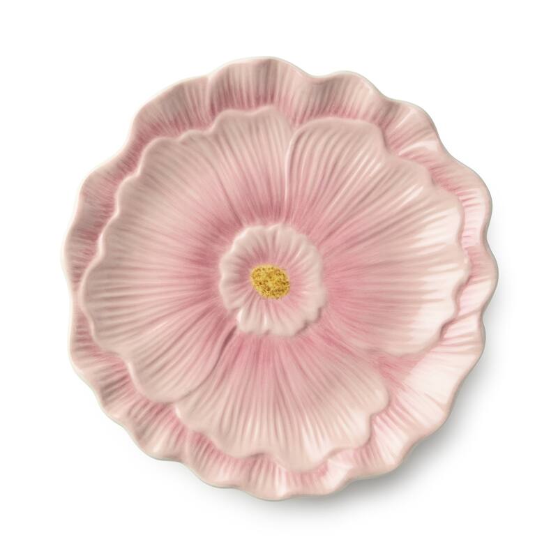Certified International Wildflowers 3-D Floral Dessert Plates, Set of 4 Assorted Designs - 8.00"L x 8.00"W x 1.00"H