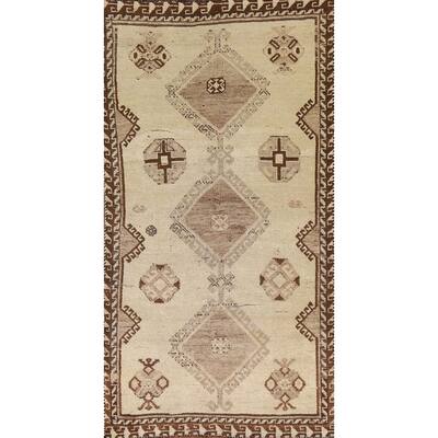 Gabbeh Persian Vintage Area Rug Hand-knotted Foyer Wool Carpet - 3'1"x 6'5"