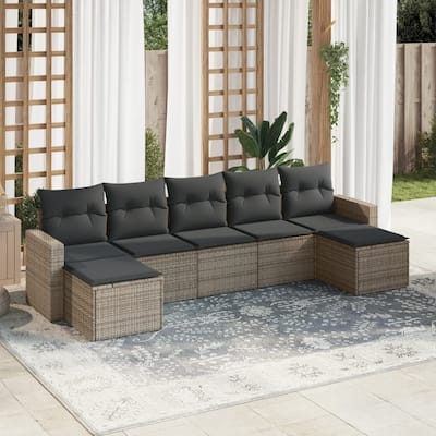 vidaXL Garden Sofa Set Grey - 21.7 x 21.7 x 14.6