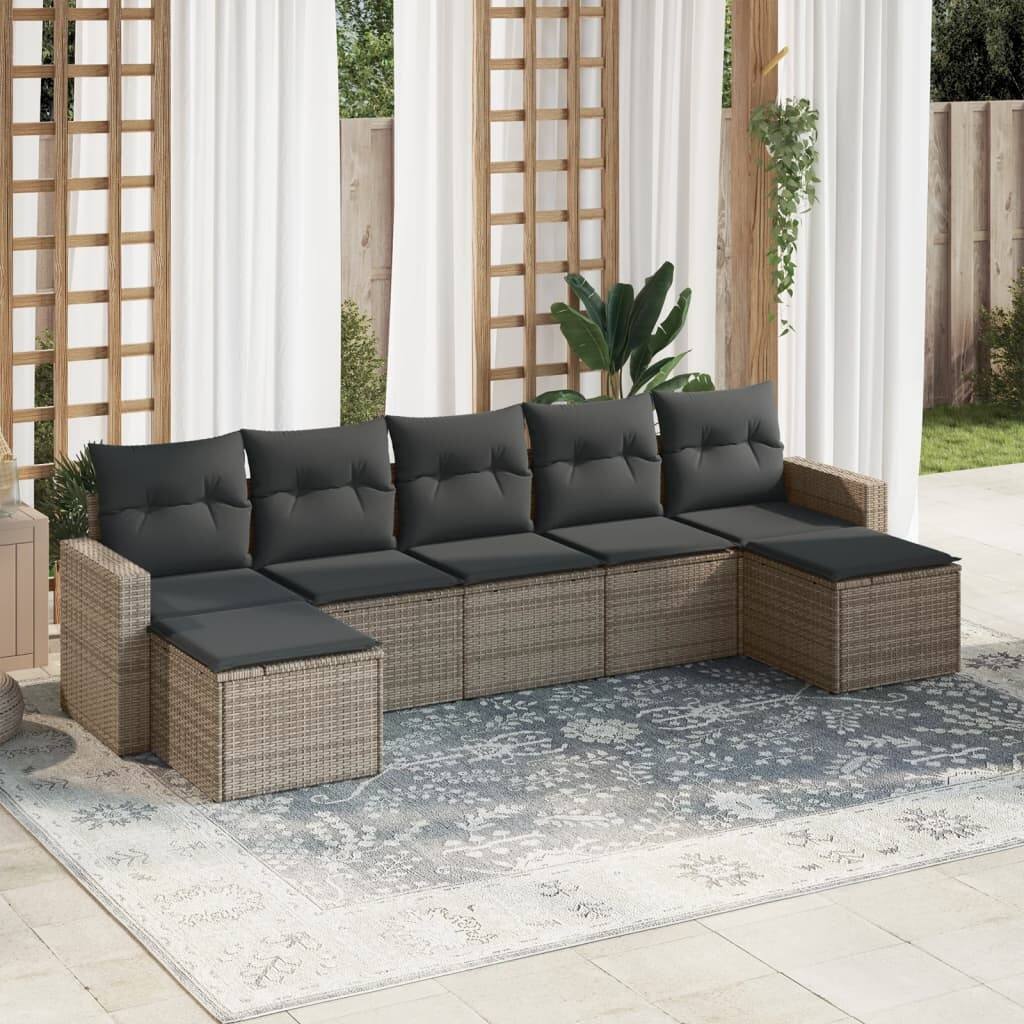 vidaXL Garden Sofa Set Grey - 21.7 x 21.7 x 14.6