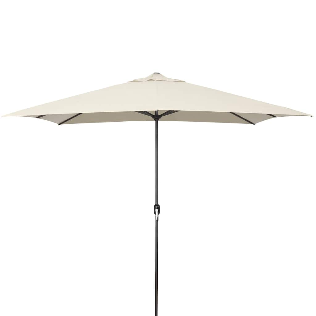 10' x 6' Rectangular Outdoor Patio Umbrella with Crank Opening