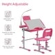 preview thumbnail 13 of 25, Ukuowu Height Adjustable Child's School Study Kids Desk and Chair Set with Tilt Desktop, LED Light, Storage Drawer, Book Stand