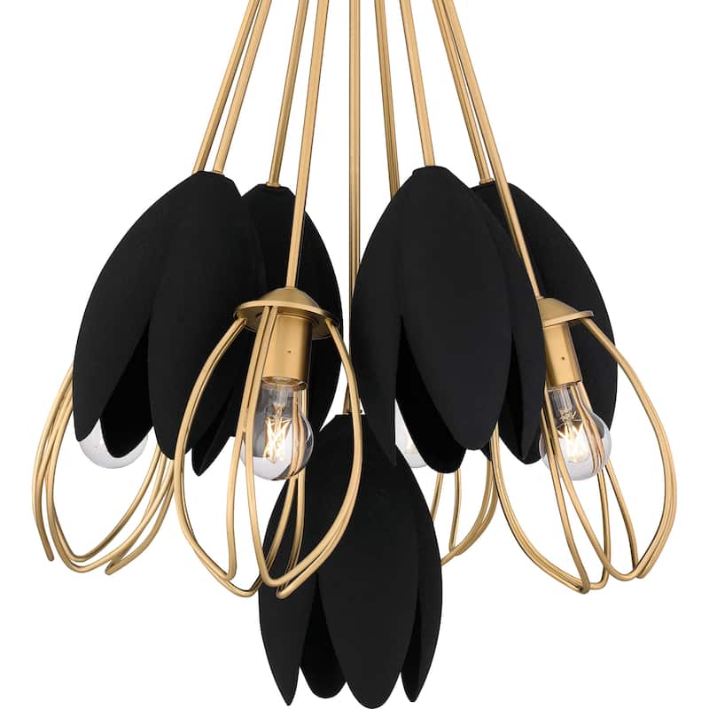 Seraphina 4-Light Brushed Weathered Brass Pendant Light