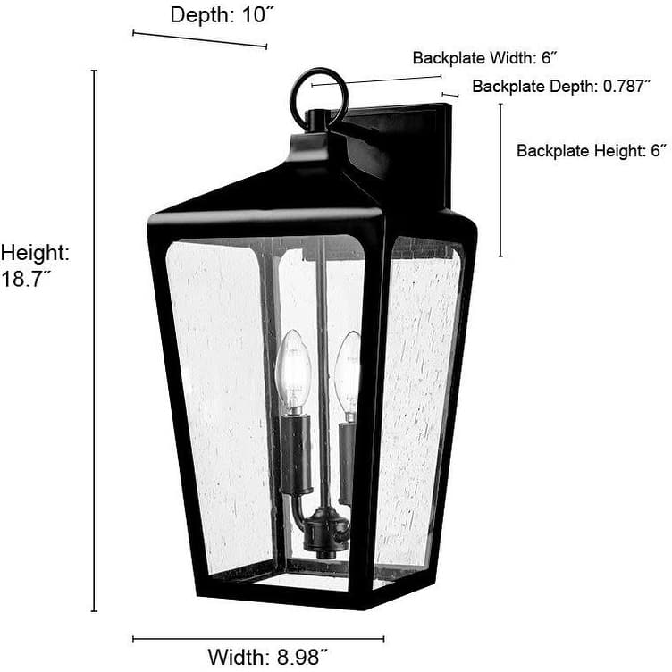 Millennium Lighting 7912 Brooks 2 Light 19" Tall Outdoor Wall Sconce