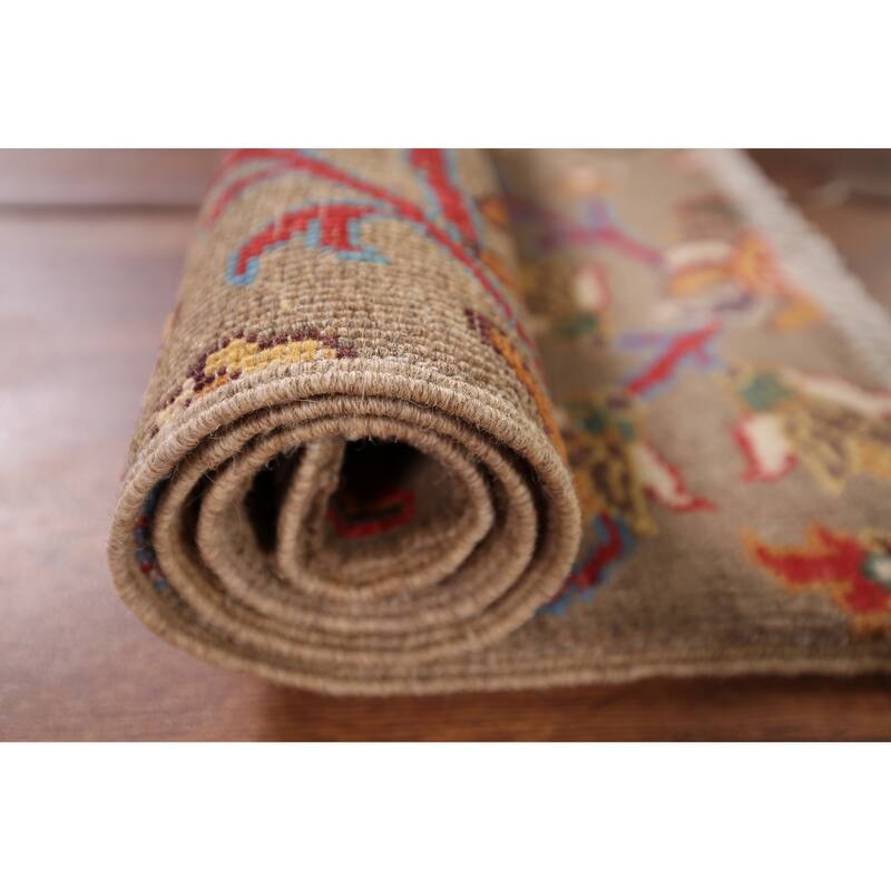 Animals Design Ziegler Oriental Accent Rug Handmade Wool Carpet - 2'0" x 3'1"