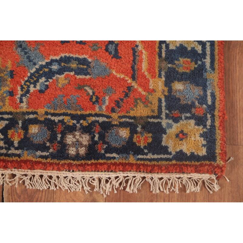 All-Over Floral Heriz-Serapi Oriental Runner Rug Wool Carpet - 2'6"x 7'11"