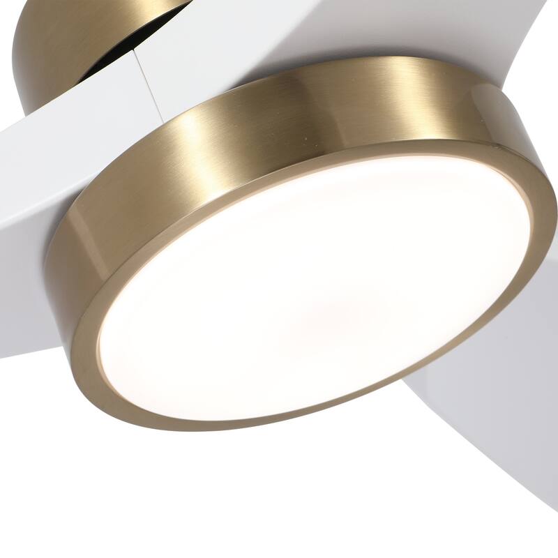 48'' Gold Indoor Ceiling Fan with Light Remote Control