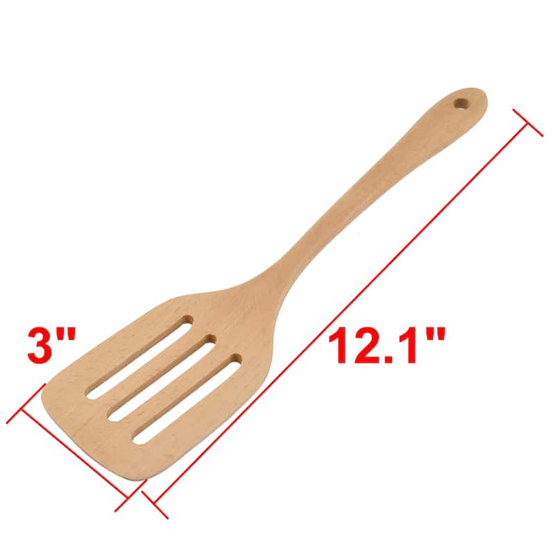 Wooden Hollow Design Cooking Ware Pancake Frying Turner Spatula - 12.1" x 3" x 0.3"(L*Max.W*T)