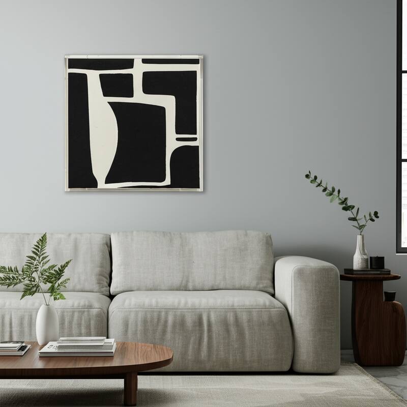 Canvas Wall Art Wood Frame Abstract Decorative Design - 40" Multi