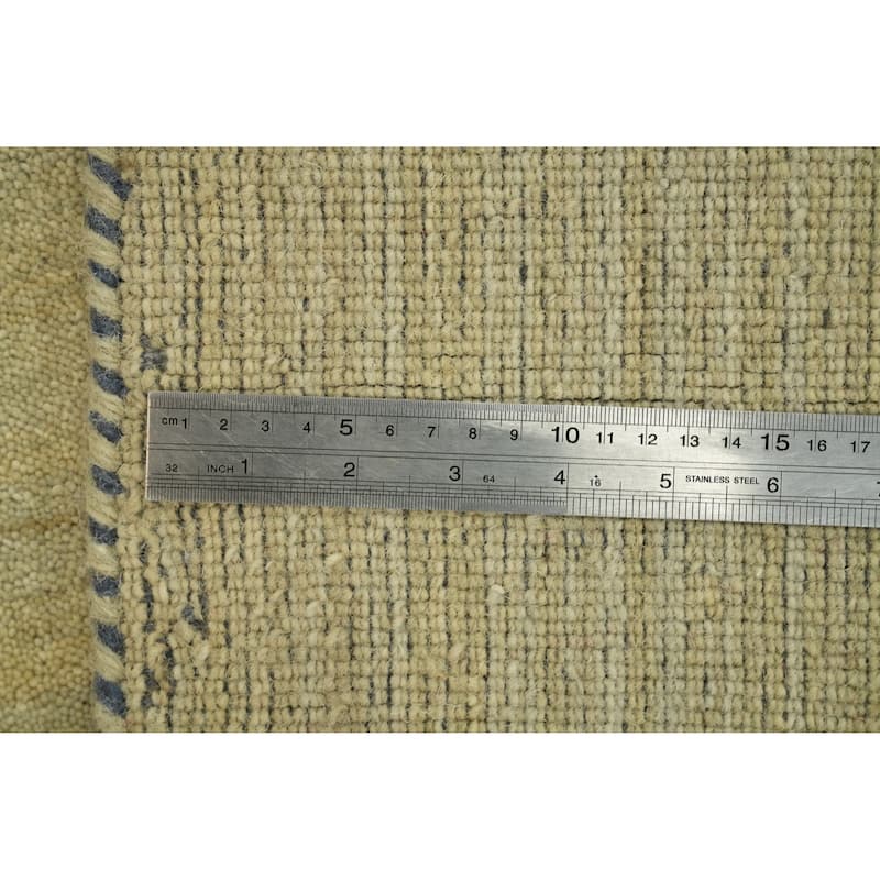 Hand Knotted Oriental 100% Wool Carpet Tribal Animal Pictorial Yellow & Gold Gabbeh Area Rug - 7' 11'' X 7' 11''