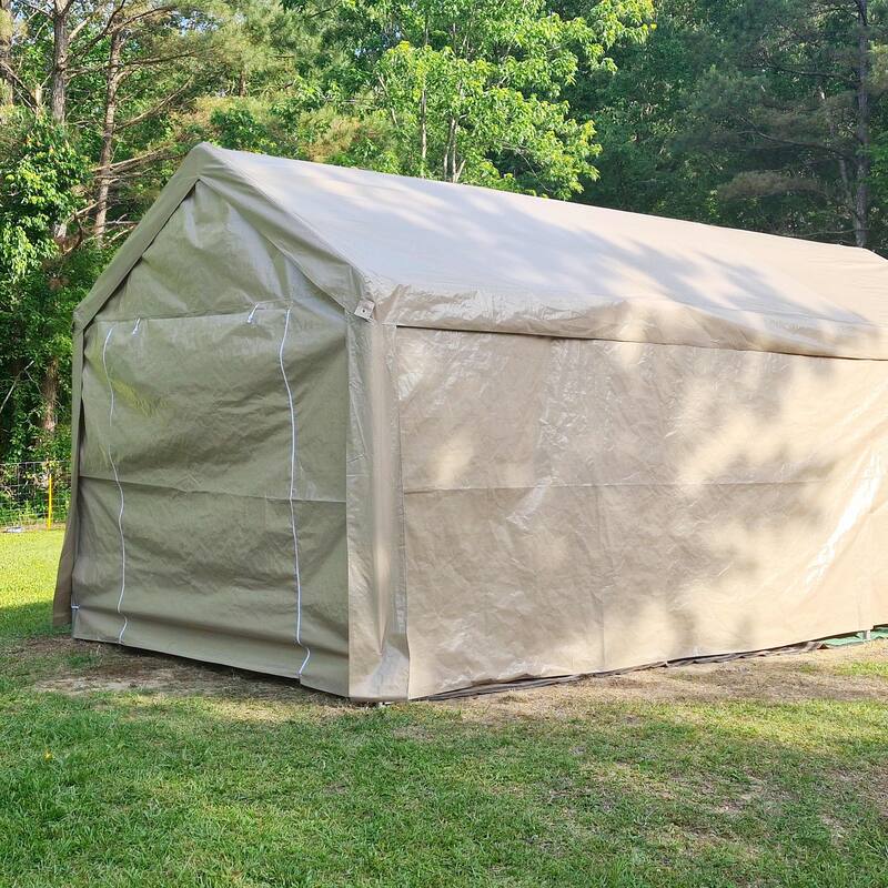 ALEKO 10 x 20 Heavy Duty Outdoor Carport Gazebo Canopy Tent with Sidewalls