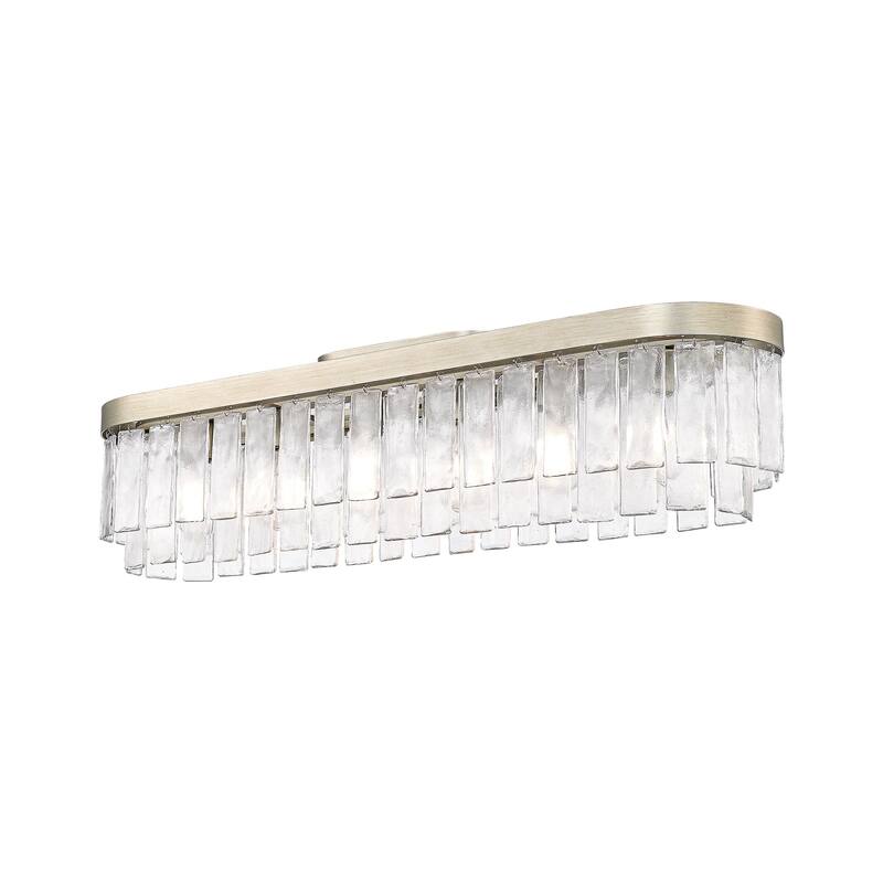 Golden Lighting 1768-FM42 HWG Ciara 6 Light 42" Wide Semi-flush Linear