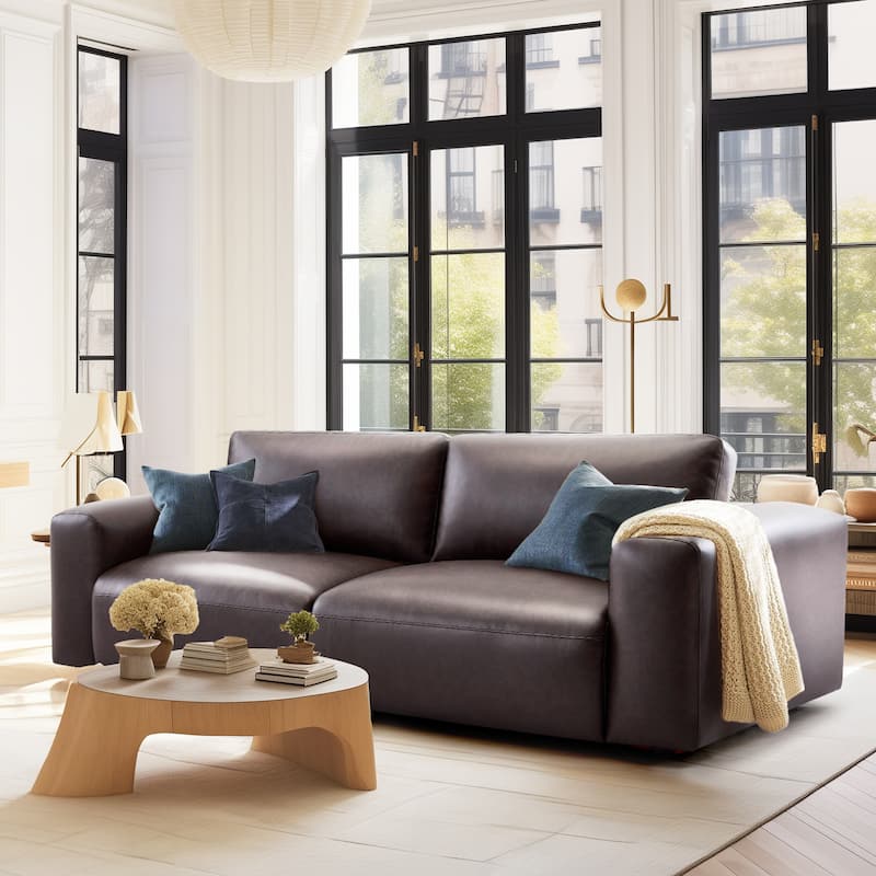 Oversized 3-Seater Sofa-Extra Deep Seats Wide Arms for Living Room, Apartment