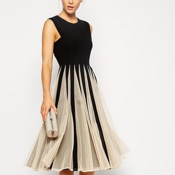 splicing cocktail dress
