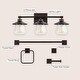 preview thumbnail 3 of 18, JONATHAN Y Ellis 26" 3-Light Farmhouse Cottage Vanity Light with Bathroom Hardware Accessory Set, (5-Piece)