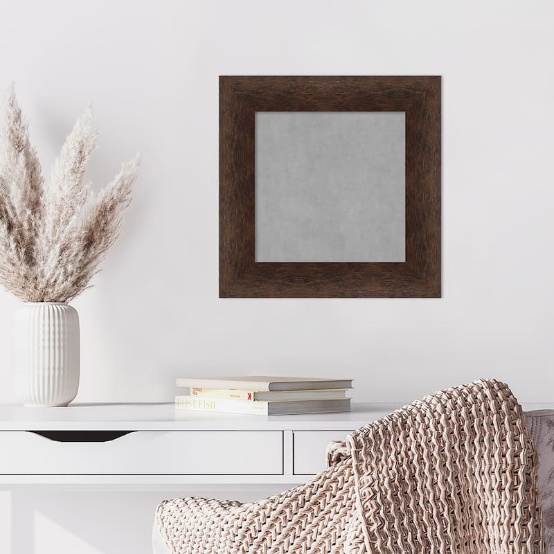 Amanti Art Warm Walnut Framed Magnetic Board