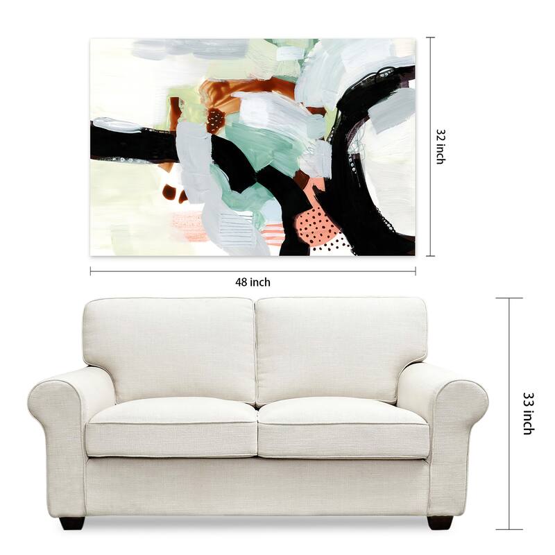 "Synchronal I" Frameless Free Floating Tempered Art Glass Wall Art by EAD Art Coop