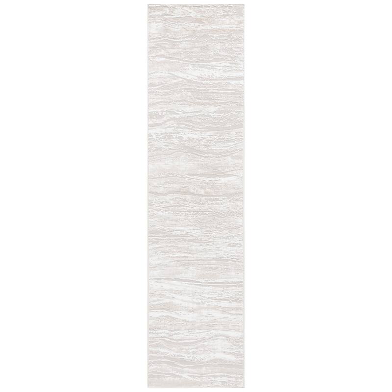 SAFAVIEH Carter Vianne Modern & Contemporary Rug - 2' x 8' Runner - Ivory/Taupe